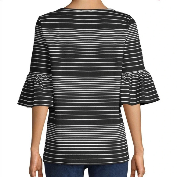 Max Studio | Striped Bell Sleeve Top - Picture 2 of 8